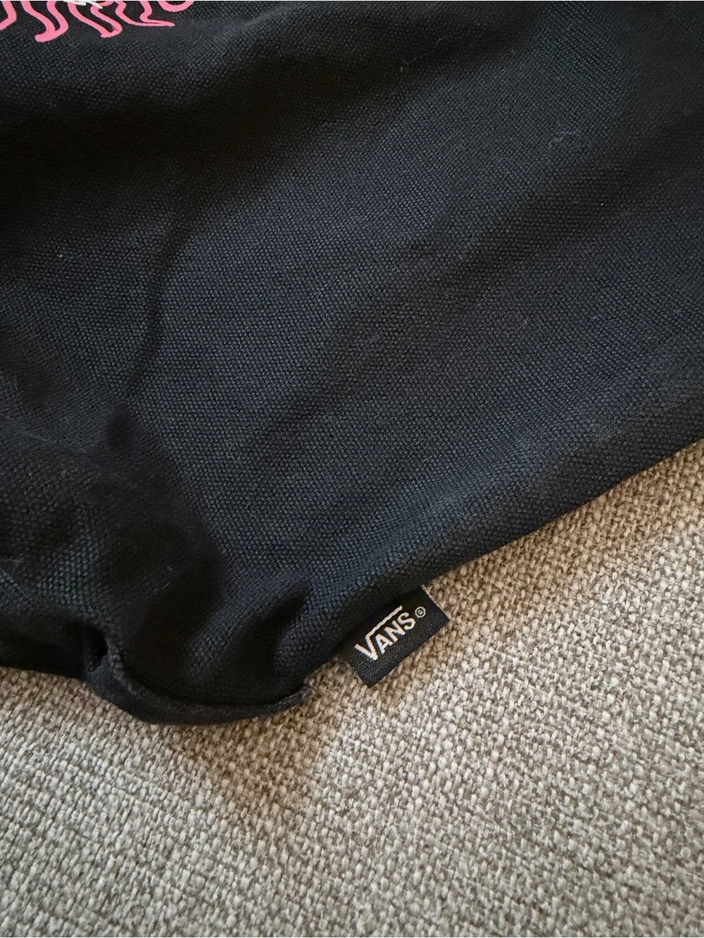 Vans black canvas